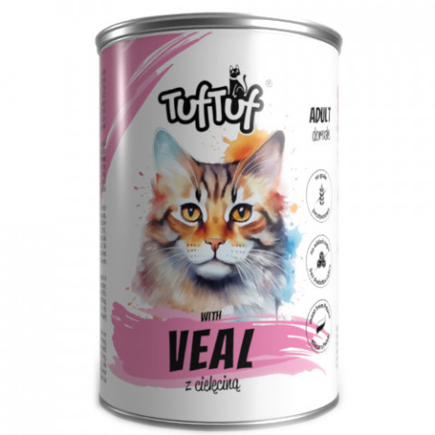 TUF TUF Telecí maso - vlhké krmivo pro kočky - 12x400g - Fotogalerie 2
