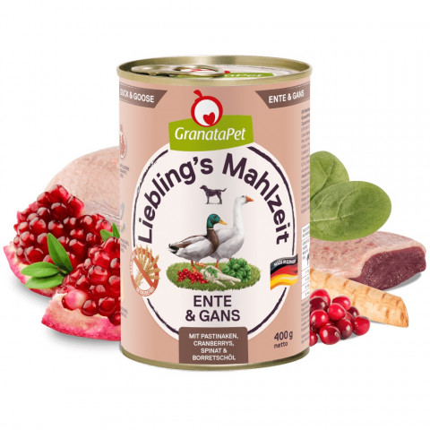 GRANATAPET Liebling's Mahlzeit Duck and goose - vlhké krmivo pro psy - 800g - Fotogalerie 2