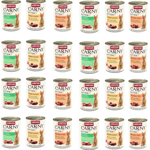 ANIMONDA Carny Kitten MIX 3 PŘÍCHUTÍ - mokré krmivo pro kočky - 24x400g - Fotogalerie 1