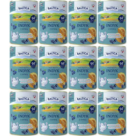 BALTICA Chutě regionů Mono Krůta s dýní - mokré krmivo pro psy - 12x400g - Fotogalerie 1