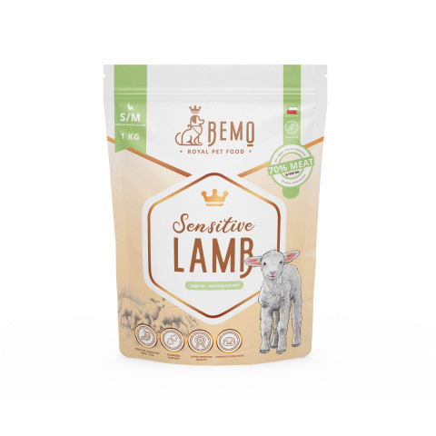 BEMO Sensitive Lamb Small/Medium Mono - suché krmivo pro psy - 1kg - Fotogalerie 1