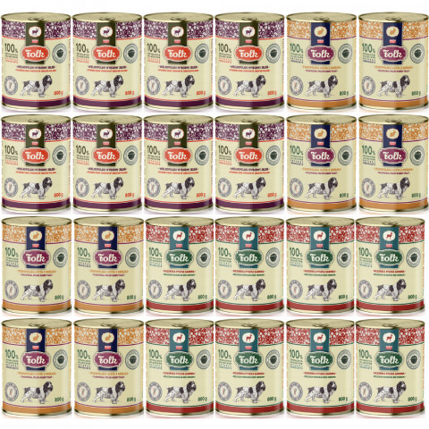 FOLK MIX 3 příchutě – mokré krmivo pro psy – 24x800g - Fotogalerie 1