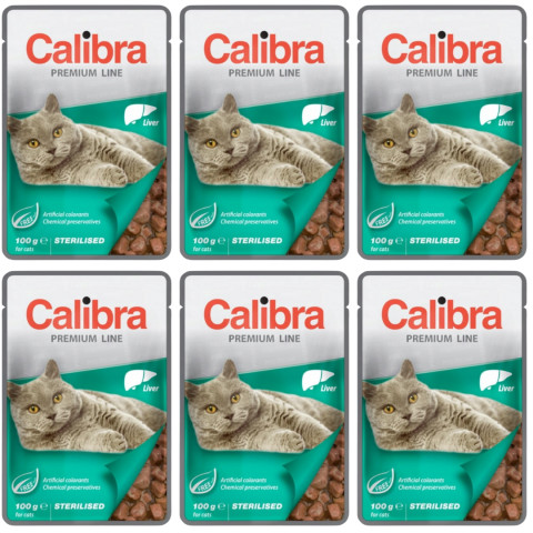 CALIBRA Cat Premium Sterilised Liver - mokré krmivo pro kočky - 6x100g - Fotogalerie 1