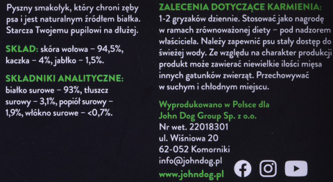 JOHN DOG Chewing bone with duck and apple - žvýkačka pro psy - 12 cm - Fotogalerie 3