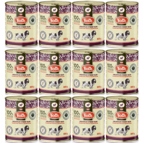 FOLK Velkopolská vynikající jelení – mokré krmivo pro psy – 12x800g - Fotogalerie 1