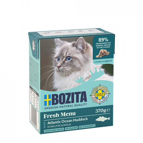 BOZITA Fresh Menu Haddock in jelly - mokré krmivo pro kočky - 370g - Fotogalerie 1