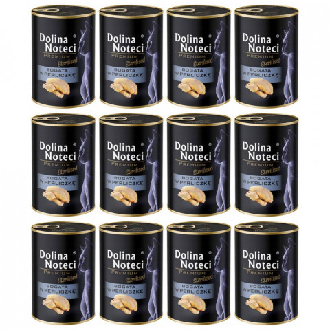 DOLINA NOTECI Premium Sterilised Bohatá na perličku – mokré krmivo pro kočky – 12×400 g - Fotogalerie 1