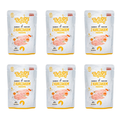 TUF TUF with chicken and carrot - vlhké krmivo pro psy - 6x100g - Fotogalerie 1