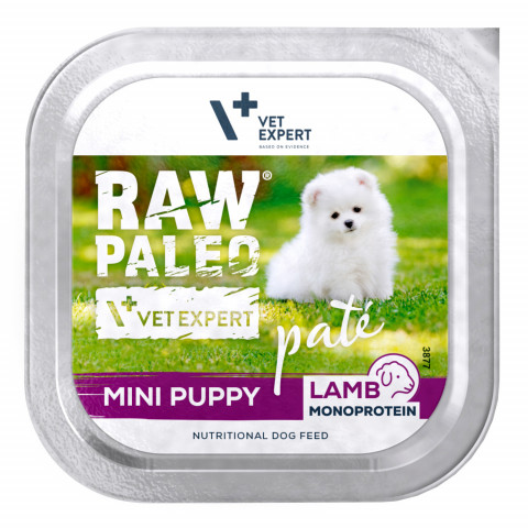 RAW PALEO Pâte Mini Puppy Lamb - vlhké krmivo pro psy - 150g - Fotogalerie 1