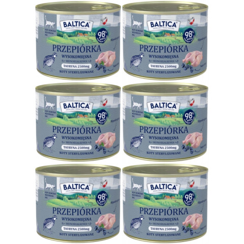 BALTICA Chuť regionů Mono Křepelka - mokré krmivo pro kočku - 6x185g - Fotogalerie 1