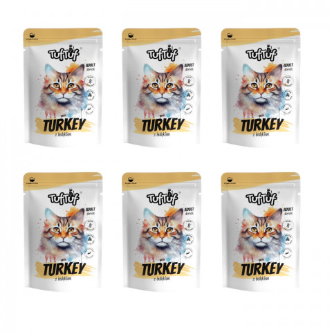 TUF TUF with turkey - mokré krmivo pro kočky - 6x100g - Fotogalerie 1