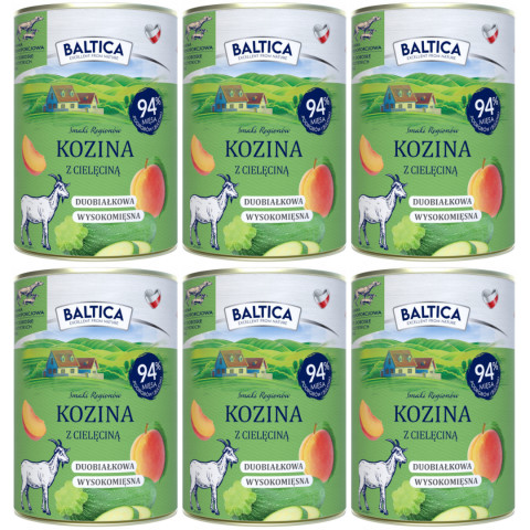 BALTICA Chutě regionů Kozí maso s telecím - mokré krmivo pro psy - 6x400g - Fotogalerie 1