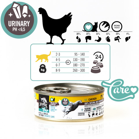 3COTY Chicken Struvite care - mokré krmivo pro kočky - 12x80g - Fotogalerie 24
