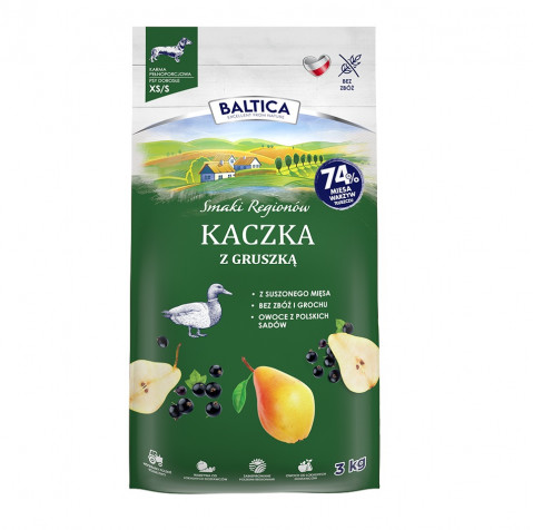 BALTICA Smaki regionów Duck with pear XS / S - suché krmivo pro psy - 3kg - Fotogalerie 1