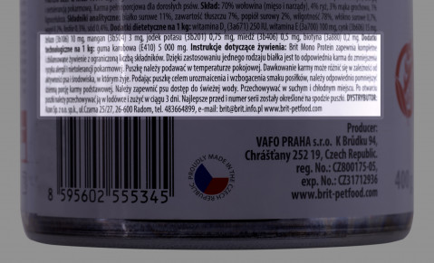 BRIT Mono Protein Beef & Rice - mokré krmivo pro psy - 12x400g - Fotogalerie 2