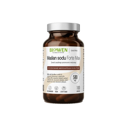 BIOWEN Butyrát sodný 580 mg – doplněk stravy pro lidi – 100 kapslí - Fotogalerie 1