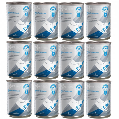 TROVET Unique Protein UPL s jehněčím masem – mokré krmivo pro psy a kočky – 12×400 g - Fotogalerie 1