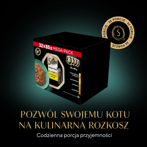 SHEBA tác omáčka drůbeží/kuřecí/krůtí - vlhké krmivo pro kočky - 32x85g - Fotogalerie 8