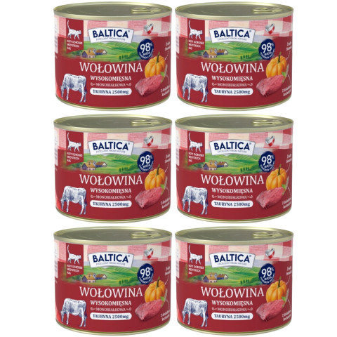 BALTICA Chuť regionů Mono Hovězí s játry - mokré krmivo pro kočku - 6x185g - Fotogalerie 1