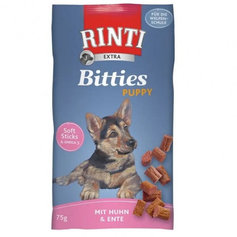 RINTI Bitties Puppy Chicken with duck - pamlsek pro psa - 75g - Fotogalerie 1