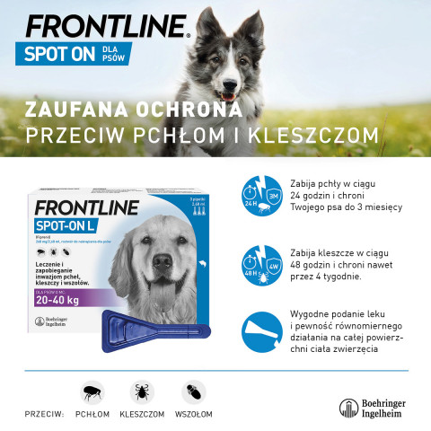 Frontline Spot- on L kapky proti parazitům pro psy 20-40 kg, 3 x 2,68 ml - Fotogalerie 3