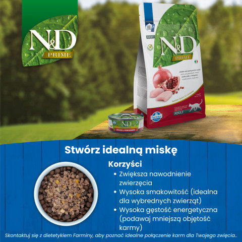 FARMINA N&D Prime Chicken & Pomegranate Adult – suché krmivo pro kočky – 1,5 kg - Fotogalerie 4