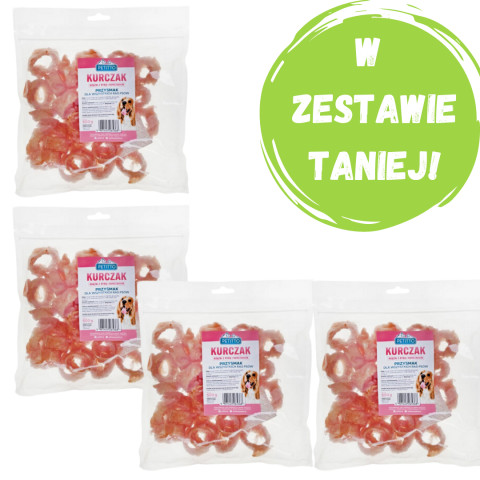 PETITTO Kroužky s rybou a kuřetem - pamlsek pro psy - 4x500g - Fotogalerie 1
