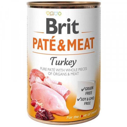 BRIT Paté & Meat Turkey - vlhké krmivo pro psy - 24x400g - Fotogalerie 2