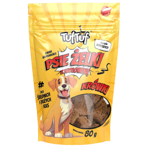 TUF TUF Psie żelki - beef fudge - pamlsek pro psa - 80g - Fotogalerie 1