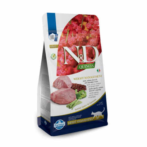 FARMINA N&D Quinoa Weight Management Lamb - suché krmivo pro kočky - 5kg - Fotogalerie 1