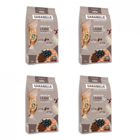 BOSCH Sanabelle Sensitive s jehněčím – suché krmivo pro kočky – 8 kg (4x2 kg) - Fotogalerie 1