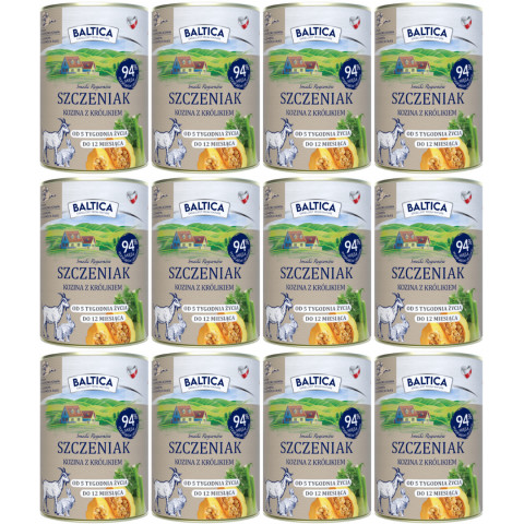 BALTICA Chutě regionů Štěně Kozí s králíkem - mokré krmivo pro psy - 12x400g - Fotogalerie 1