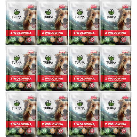 TURNA s hovězím – mokré krmivo pro psy – 12x100g - Fotogalerie 1