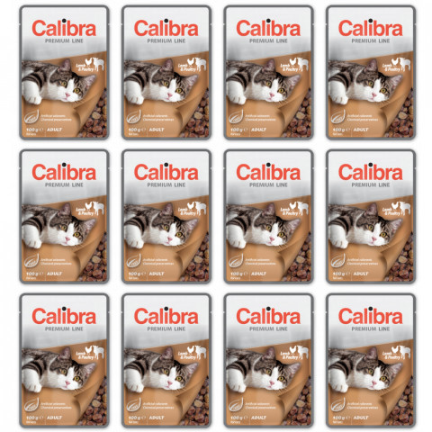 CALIBRA Cat Premium Adult Lamb & Poultry - mokré krmivo pro kočky - 12x100g - Fotogalerie 1