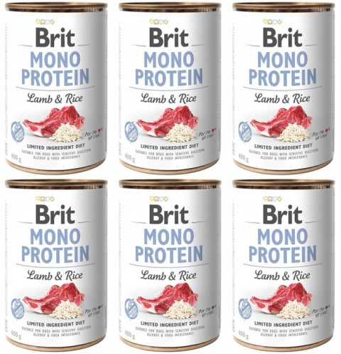 BRIT Mono Protein Lamb & Rice - vlhké krmivo pro psy - 6x400g - Fotogalerie 1