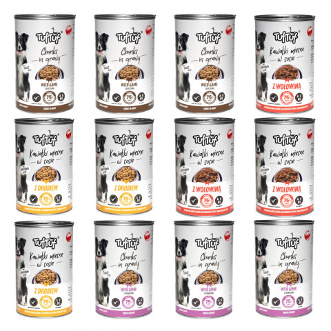 TUF TUF Meatballs Mix Flavours - vlhké krmivo pro psy - 12x1250g - Fotogalerie 1