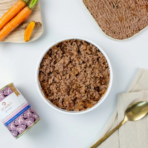 PERRO Gourmet Monoprotein Rabbit with carrot - vlhké krmivo pro psy - 800g - Fotogalerie 3