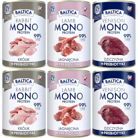 BALTICA Nutraceutic Mono MIX PŘÍCHUTÍ - mokré krmivo pro psa - 6x400g - Fotogalerie 1