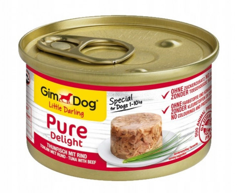 GIMDOG Little Darling Pure Delight Tuna with beef - vlhké krmivo pro psy - 85g - Fotogalerie 1
