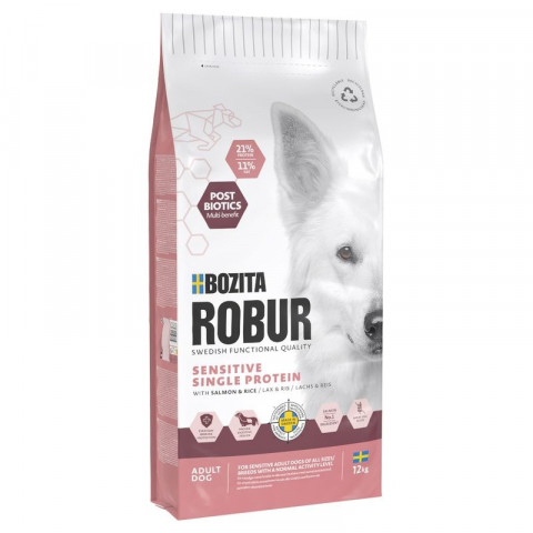 BOZITA Robur Adult Sensitive Single Protein Salmon Mono – suché krmivo pro psa – 12kg - Fotogalerie 1