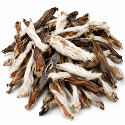 PETITTO Rabbit ear with fur Mono - pamlsek pro psa - 1kg - Fotogalerie 3