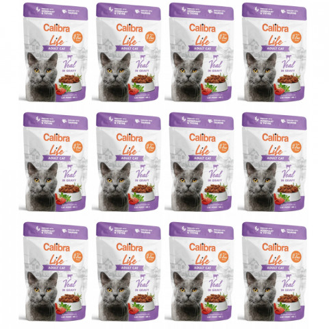 CALIBRA Cat Life Adult Veal in gravy - mokré krmivo pro kočky - 12x85g - Fotogalerie 1