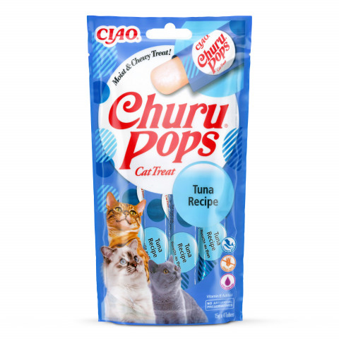 INABA Churu Pops Tuňákový - pamlsek pro kočky - 4x15 g - Fotogalerie 1