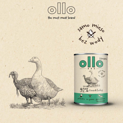 OLLO Umami Goose and turkey - vlhké krmivo pro psy - 400g - Fotogalerie 5