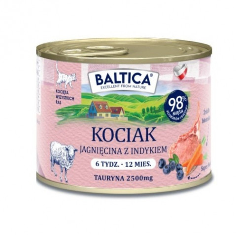 BALTICA Smaki regionów Kitten Lamb with turkey - mokré krmivo pro kočky - 185g - Fotogalerie 1
