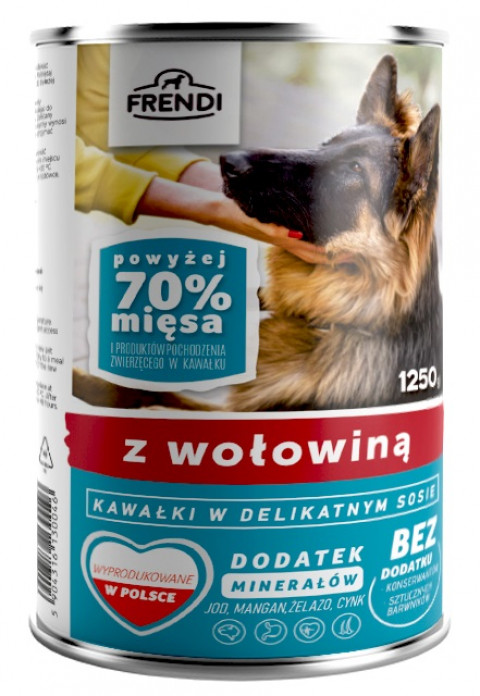 FRENDI with Beef chunks in delicate sauce - mokré krmivo pro psy - 1250g - Fotogalerie 1