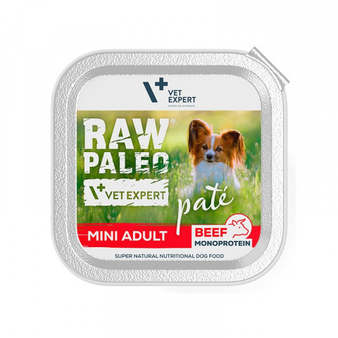 RAW PALEO Pate Mini Adult Beef - mokré krmivo pro psy - 150 g - Fotogalerie 1