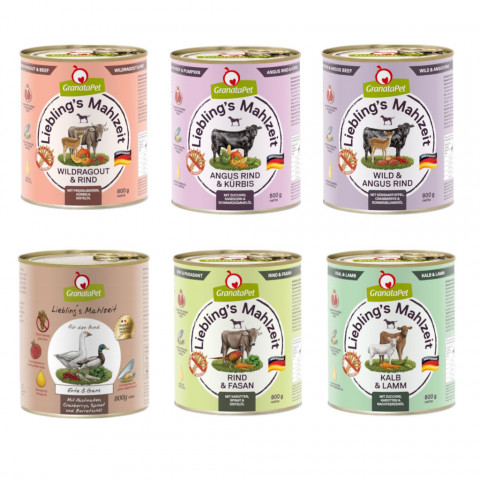 GRANATAPET Liebling's Mahlzeit MIX 6 PŘÍCHUTÍ - mokré krmivo pro psy - 6x800g - Fotogalerie 1