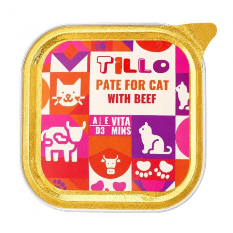TILLO Pate Beef - mokré krmivo pro kočky - 100g - Fotogalerie 1