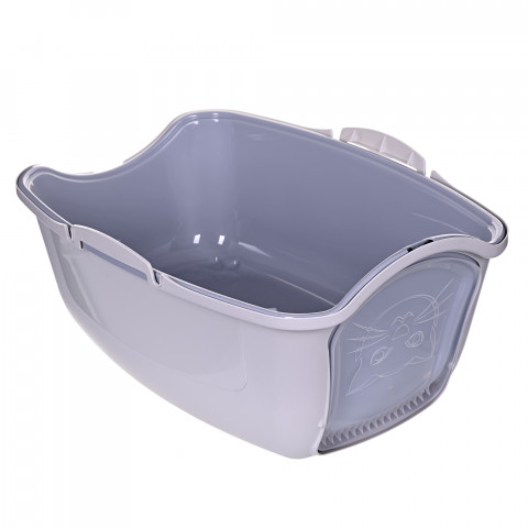 DIAMENTIQ BAYA white/light grey - kočičí toaleta - 55,5 x 40 x 38,7 cm - Fotogalerie 4